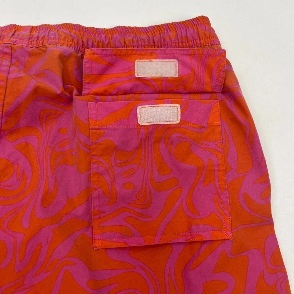 Psycho Bunny x Swims Swim‎ Shorts Pink Orange Mens XL Colorful Beach Pool *Flaw